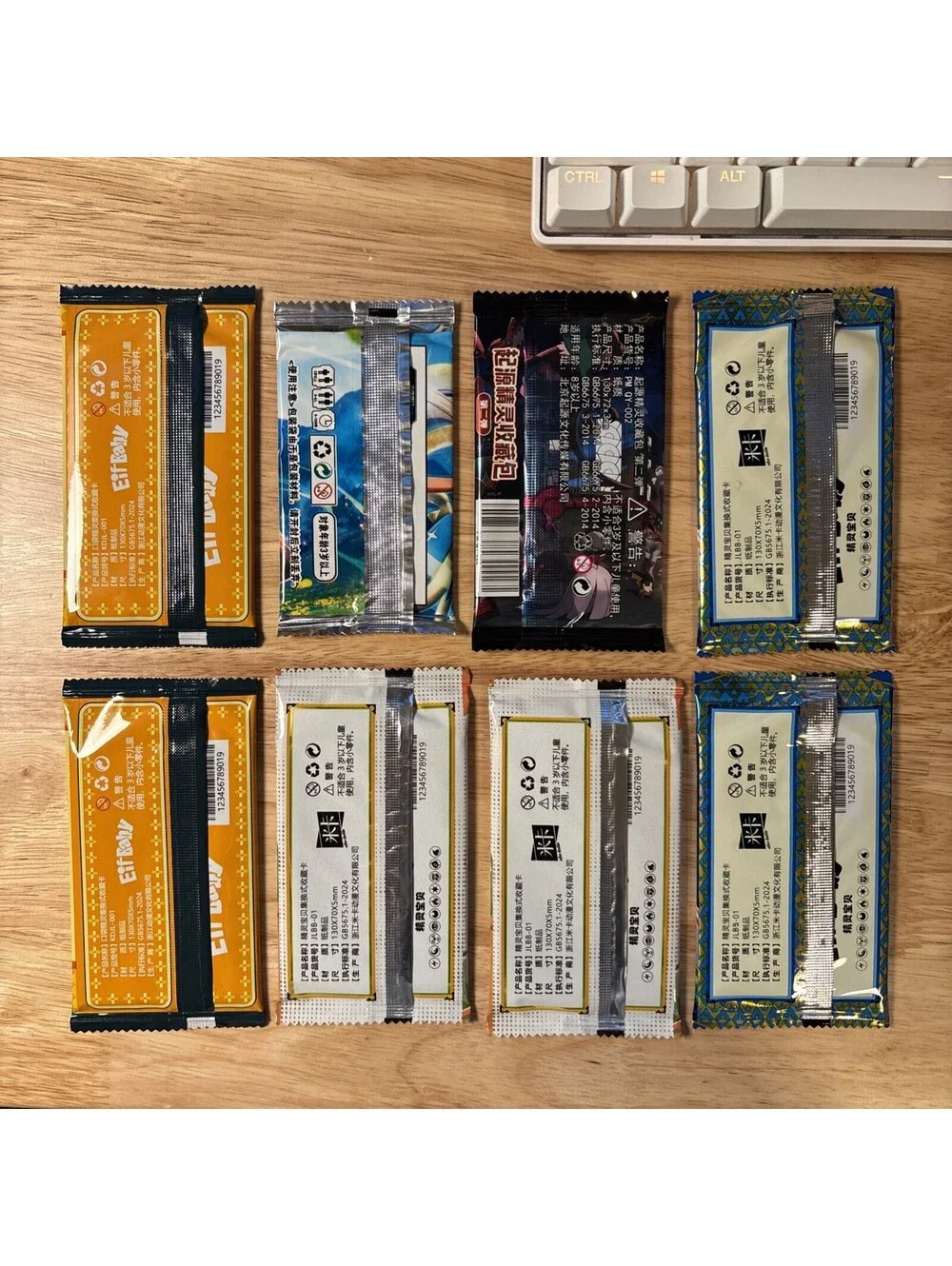 Pokémon Eif Origin 4.0 + Eif Baby 1.0 2.0 3.0 + Pokemon ID Pack Sampler Lot Of 8